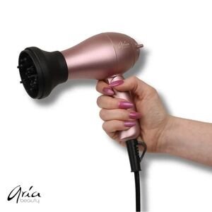 Aria Beauty Tonic Travel Mini Folding Blowdryer and Diffuser in Rose Gold